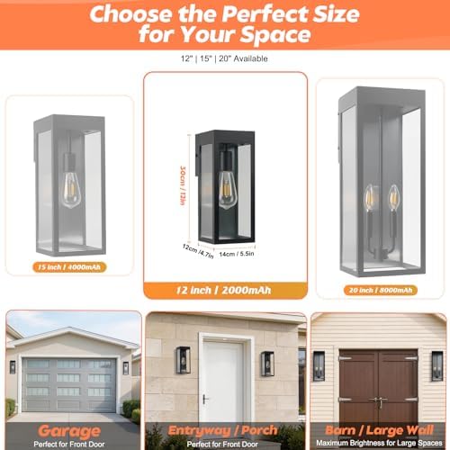 Solar Sconce Light, Dusk-to-Dawn Porch Lantern