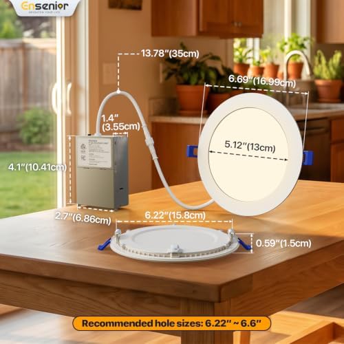 Ensenior 24 Pack 6 Inch LED Recessed Light