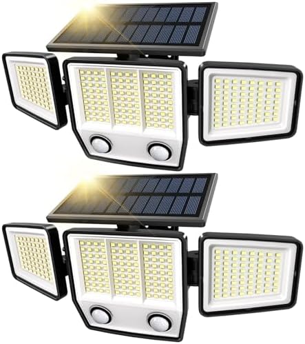 MDCMDCM Solar Motion Sensor Lights, 3000LM, 3 Modes