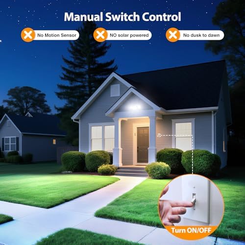 Onforu LED Security Flood Light, 75W, 6500K