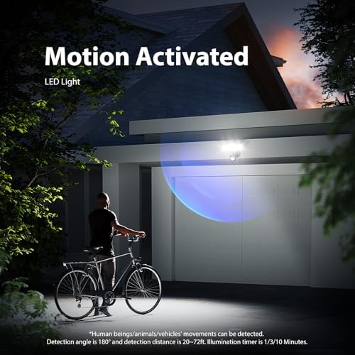 Security Lights Motion Outdoor with Dusk to Dawn, Hardwired