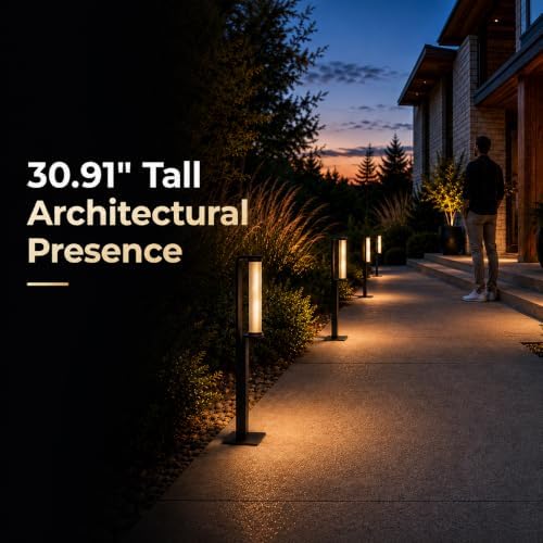 30.91" Tall Hardwired Path Light, 3000K Warm White, IP54 Walkway