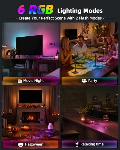 EZVALO Rechargeable Cordless RGB Table Lamp