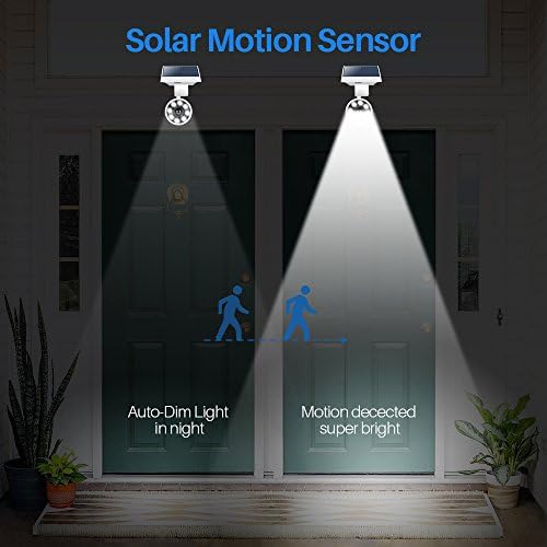 Solar Motion Sensor Light Outdoor Waterproof of 2, Solar Motion Lights