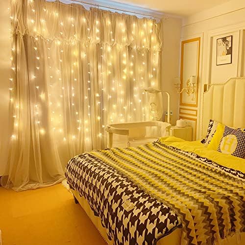 Dazzle Bright Curtain String Lights, 300 LED, 9.8 x 9.8 FT