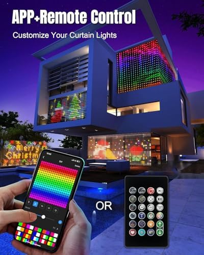 IC ICLOVER Smart Curtain Lights, 400 LED, APP Control