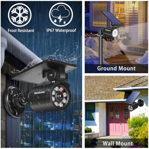 Solar Motion Security Lights, 2 Pack, 3600mAh