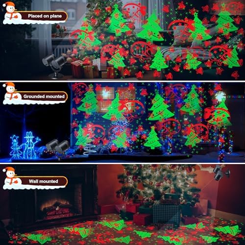 Toodour Double Head Christmas Projector Lights Outdoor