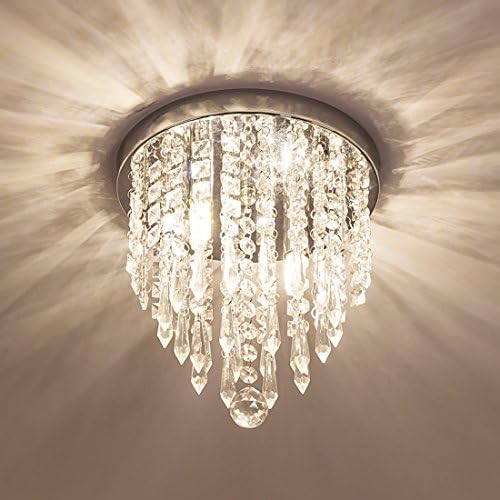 lifeholder 2-Light Crystal Flush Mount Chandelier
