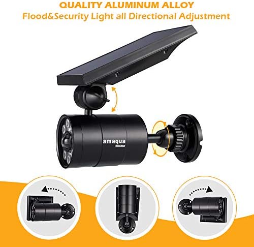 Solar Motion Sensor Spot Lights, Black, 2 Pcs