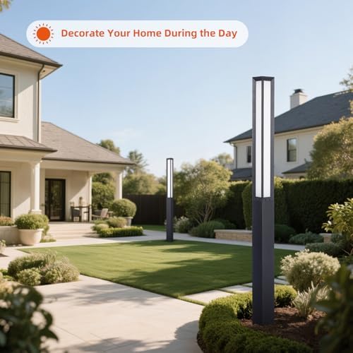 92" Tall Landscape Path Light, 100-240V Bollard
