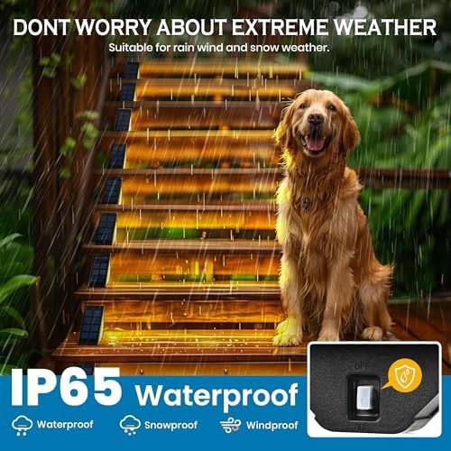 Solar Step Lights, 6 Pack, Warm White