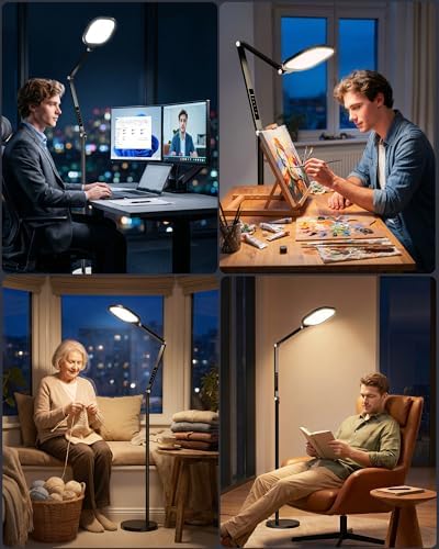 69" Eye-Care LED Reading Floor Lamp with Remote