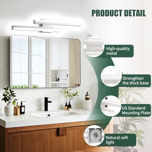 32 Inch Brushed Nickel Dimmable LED Vanity Light