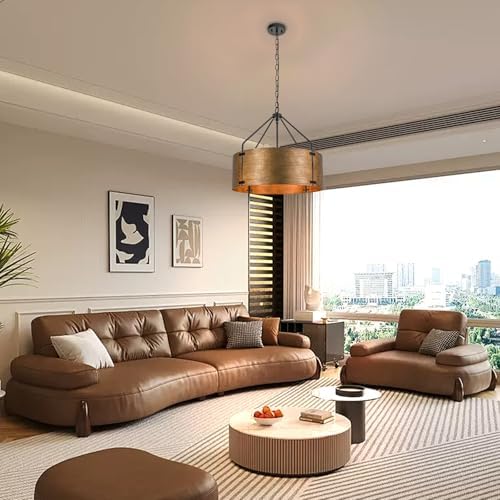 22" Copper Bronze Drum Chandelier