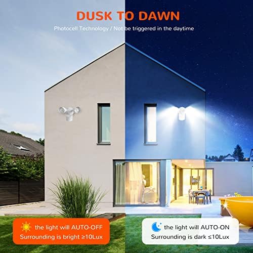 JJC 27.5W LED Motion Sensor Security Light, White