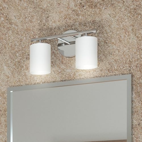 Progress Lighting Replay 2-Light Bath Vanity Light, Polished Nickel