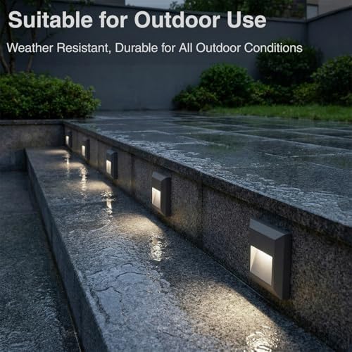 ZONK Outdoor Indoor Step Lights 110V-240V, Non-dimmable 4000K Stair