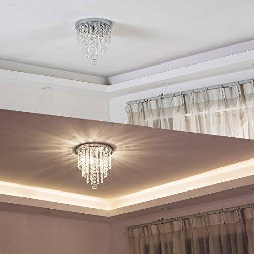 lifeholder 2-Light Crystal Flush Mount Chandelier