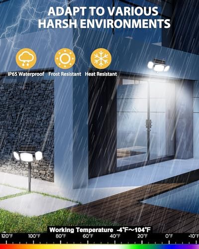 1-Pack Solar Motion Sensor Outdoor Light with Stake