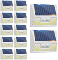 vighep 12-Pack White Solar Motion Sensor Lights
