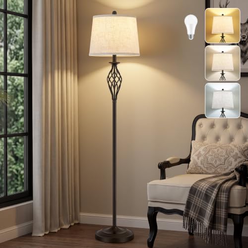 EJIAXIN Floor Lamp, 62" Farmhouse Vintage Standing Lamp