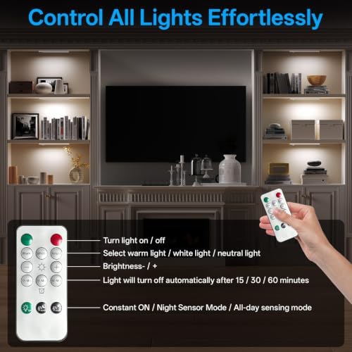 Under Cabinet Wireless Motion Sensor Lights, 2 Pack