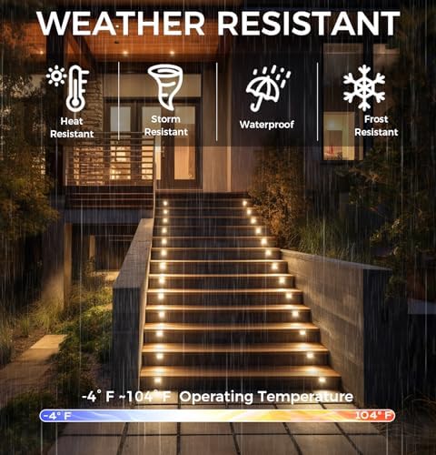 CLOUDY BAY 12V LED Step Lights, 3 Pack