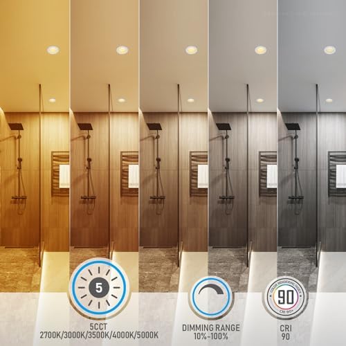 TORCHSTAR 8-Pack 6-Inch 5CCT LED Recessed Light