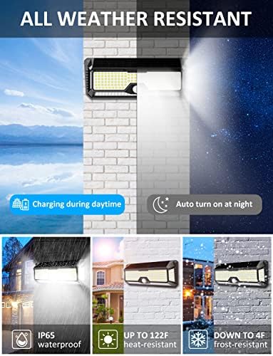 2-Pack 268 LED Solar Motion Sensor Flood Lights