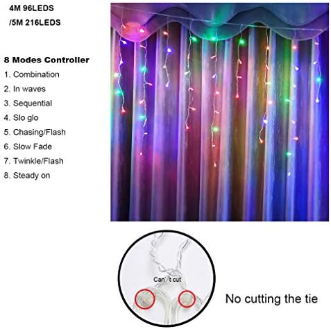 ZIMINGU Icicle Diwali Lights, 13FT, 96LEDs