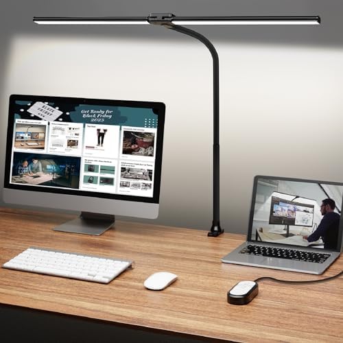 ShineTech LED Desk Lamp with Clamp, 25 Lighting Modes