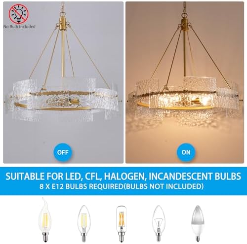 XINGQI 8-Light Chandelier, 26"