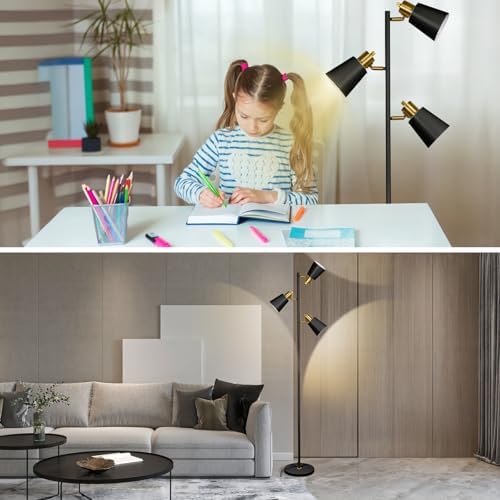 LALISU Industrial 3-Light Tree Floor Lamp