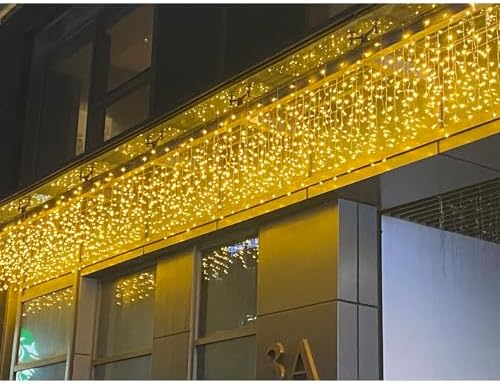 ZIMINGU Icicle Dripping Lights, 13FT, 144 LEDs