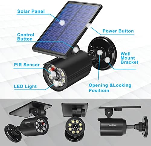 Solar Motion Security Lights, 2 Pack, 3600mAh