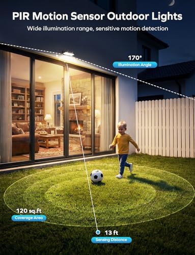 Solar Fence Lights, 8 Pack, Motion Sensor