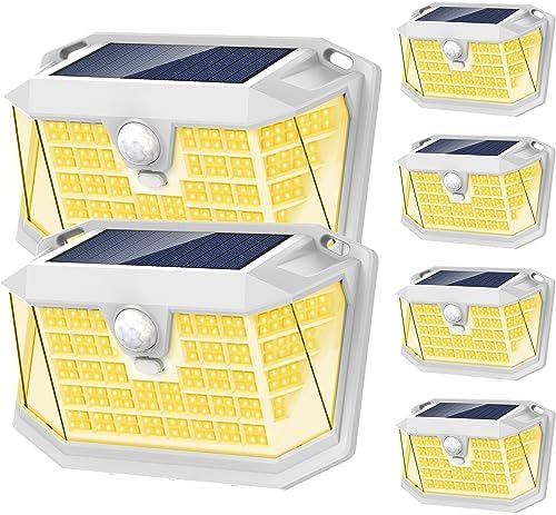LANSOW 6-Pack Solar Motion Lights, 188 LED