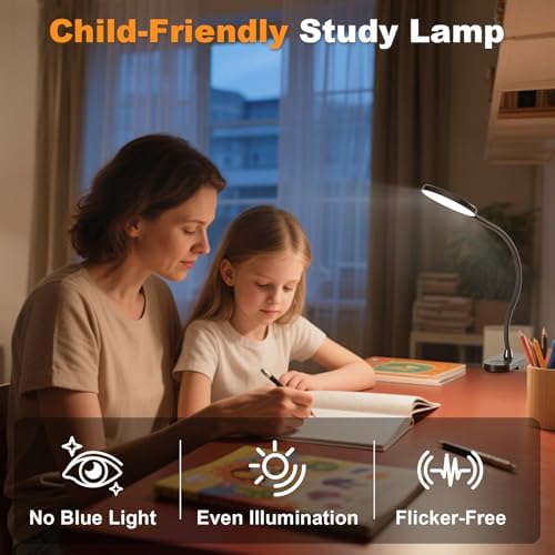 Black Rechargeable 97-LED Clip-On Reading Lamp