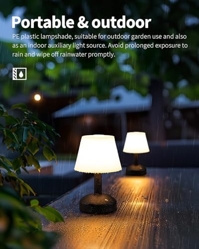 KDG Black Cordless Table Lamp