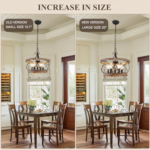 20" 5-Light Farmhouse Chandelier