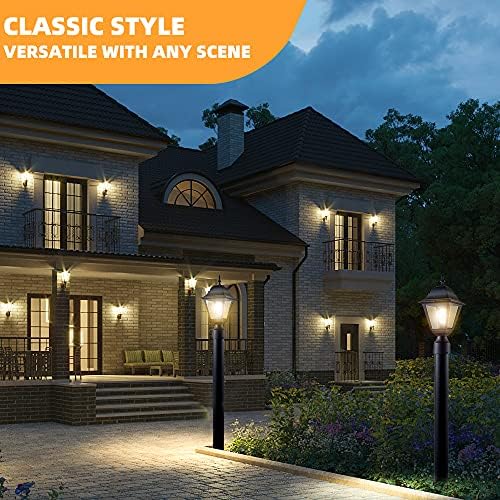 Windben Outdoor Post Light, 16.5", Matte Black