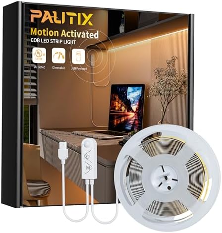 PAUTIX 2700K COB LED Motion Sensor Strip Lights