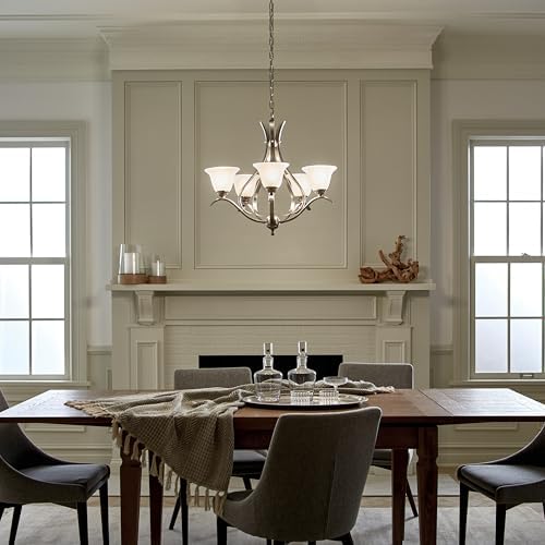 Kichler Dover 5-Light Chandelier, Brushed Nickel