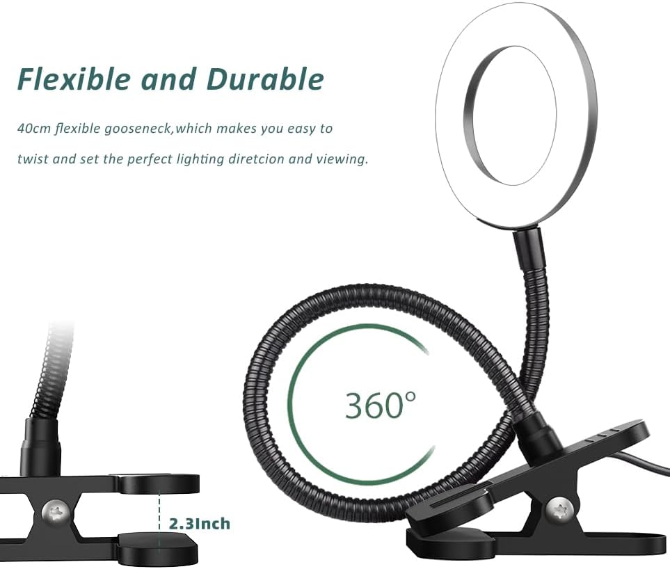 LED Desk Lamp with Clamp, 3 Color Modes