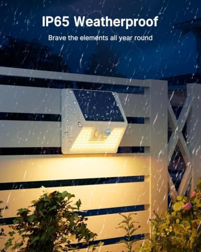 vighep 12-Pack White Solar Motion Sensor Lights