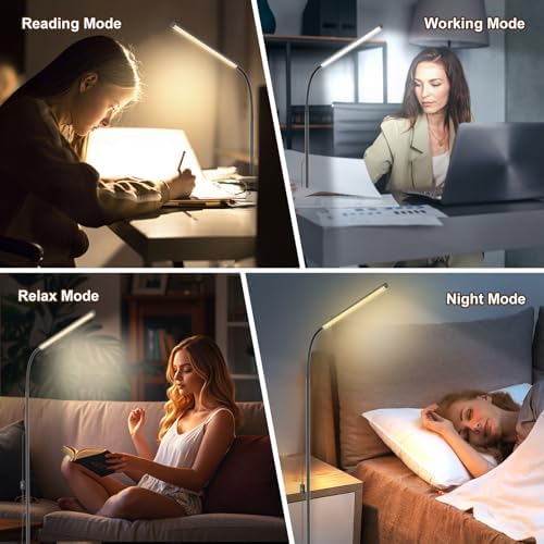15W Floor Lamp with Touch Control, 3500K-7000K