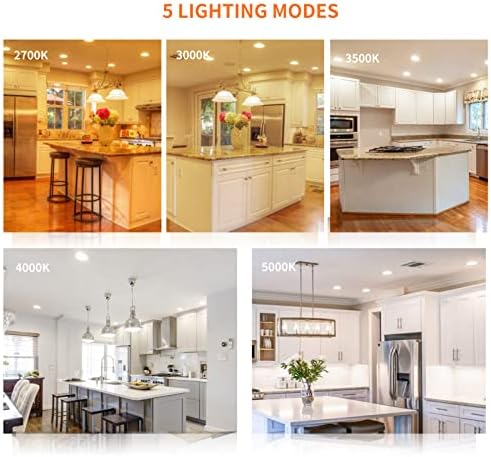 Meconard 4 Pack 6 Inch LED Recessed Lighting
