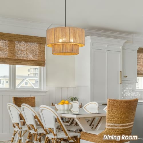 18 Inch Rattan Woven Pendant Light