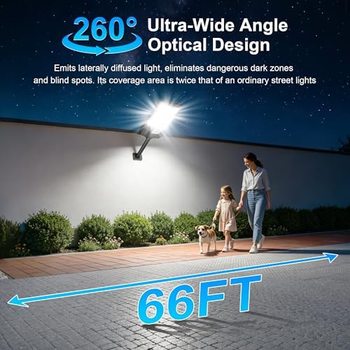 Motion Sensor Solar Street Light, Dusk to Dawn
